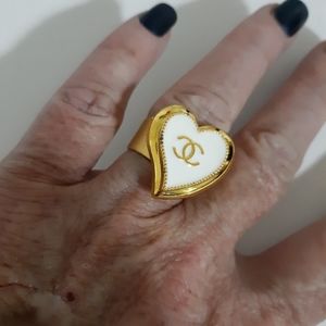 Authentic CHANEL BUTTON RING